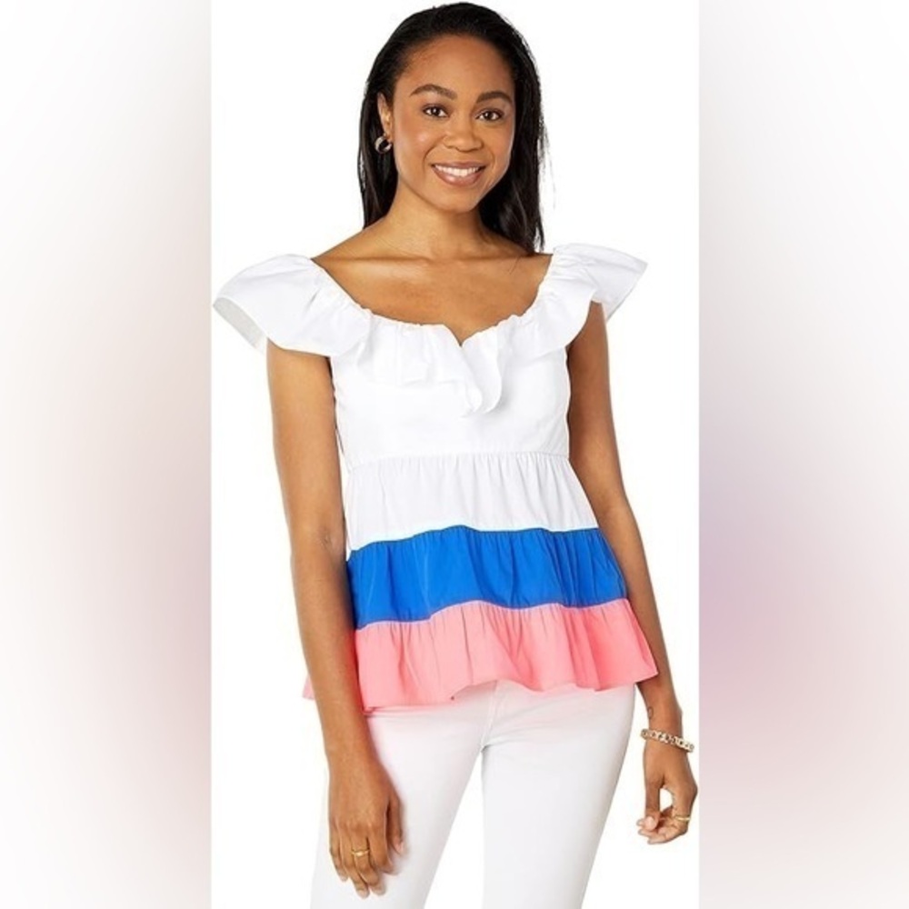 Lilly Pulitzer | Emie Ruffle Top | size 6
